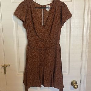 Francesca’s Dotted Ruffle Sleeve Mini Dress